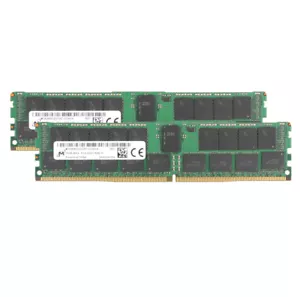 Micron DDR4 RAM 2x 16 GB PC4-2400T-RBB-10 2RX4 2400Mhz Only ECC Server Memory - Picture 1 of 6
