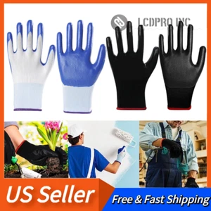Men Women Gardening Gloves Breathable Rubber Coated Garden Gloves Working Gloves - Picture 1 of 10