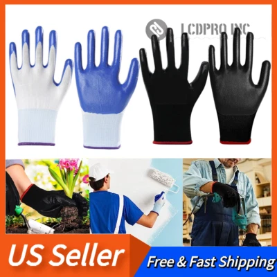 Men Women Gardening Gloves Breathable Rubber Coated Garden Gloves Working Gloves - Image 1 of 4