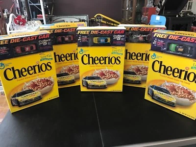 Set 5 General Mills Cheerios Cereal Box Historic 2001 Team Dodge Die-Cast E81 - Image 1 of 3