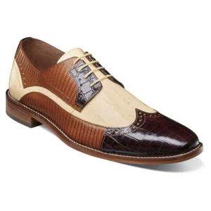 Stacy Adams Gallinari Brown Multi Wingtip Lace Up - Picture 1 of 9