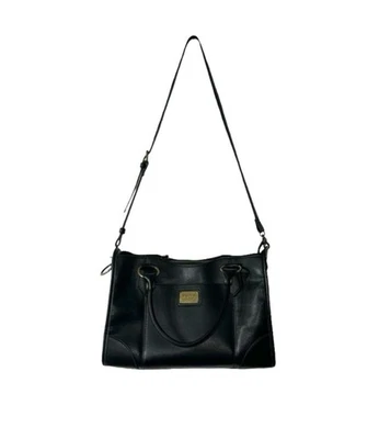 Bolso Bandolera Frye & Co Negro Imitación Cuero Vegano Bolso de Mano Asa Armario Grande Foto 1 de 4