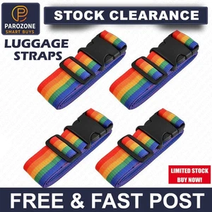 2/4pc Suitcase Straps Adjustable Heavy Duty Luggage Straps w/Quick Release Buckl - Picture 1 of 10