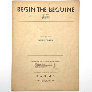 Partituras Begin The Beguine • Cole Porter • De colección 1935 - Imagen 1 de 1