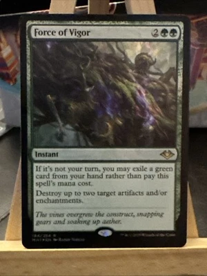 MTG *Force of Vigor foil* (NM) Modern Horizons Magic Free Shipping - Image 1 of 2