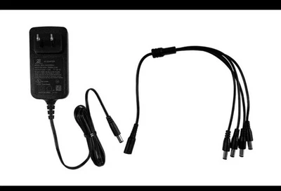 NEW Lorex Camera Power Adapter 12V 2A with 4-in-1 Splitter Cables ACCPWR12V2AH4B - Image 1 of 3