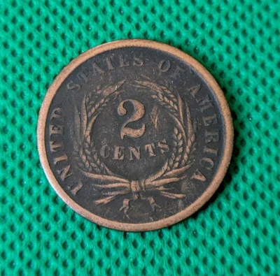 1867 Two Cent Coin USA 1 Piece 2 Cent - Image 1 of 2