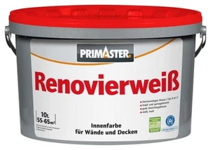 Primaster Renovierweiß konservierungsmittelfrei 10 L Wandfarbe Innenwandfarbe - Bild 1 von 4