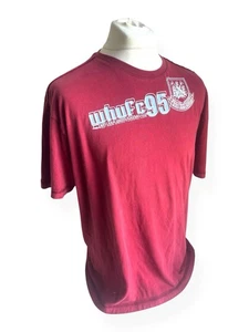 Official West Ham United 95 Football Club T-Shirt XXL 2XL Vintage Tee "WHUFC95" - Picture 1 of 24