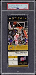 1999 Steve Francis Signed NBA Debut Ticket 11/2/99 Rockets Bucks PSA 5 - Picture 1 of 2