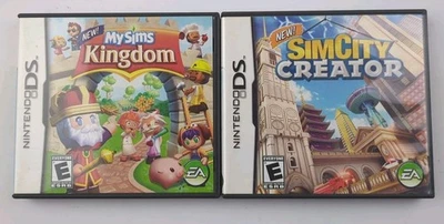 My Sims Kingdom & Sim City Creator Nintendo DS 2 Game Bundle Lot Complete CIB - Image 1 of 4