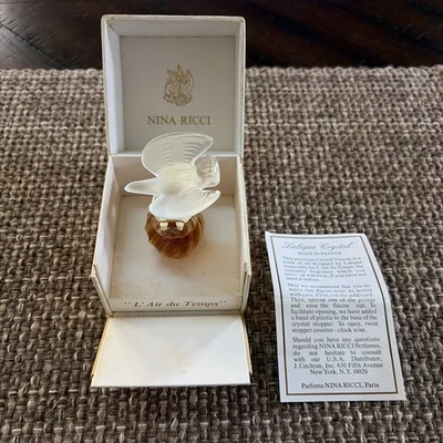 Редкий винтажный Nina Ricci L' Air du Temps духи Lalique Dove бутылка новый парфюм - Изображение 1 из 4