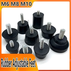 Rubber Adjustable Feet Leg Screw M6/M8/M10 Leveling Foot Machine Furniture Feet - Picture 1 of 14