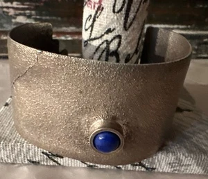 Vintage Lapis Gold Handmade Women’s Cuff Bracelet - Picture 1 of 5