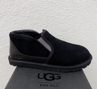 UGG RAKEL BLACK SUEDE/ SHEEPWOOL ANKLE BOOT SLIPPERS, MEN US 13/ EUR 47 ~NIB - Image 1 of 4
