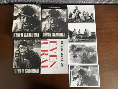 Seven Samurai Limited Edition 4K UHD Blu-Ray BFI Akira Kurosawa Poster & Cards - Image 1 of 4