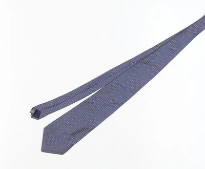 Corbata de seda geométrica azul River Island para hombre talla única Foto 1 de 4