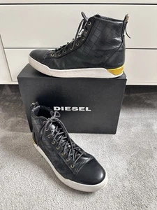 Diesel High Top Sneaker Modell Diamond Gr. 46 Schwarz Gold Gay - Bild 1 von 5
