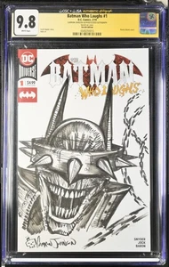 The Batman Who Laughs #1 variante en blanco 2019 CGC 9,8 boceto y Sig Camron Johnson - Imagen 1 de 2
