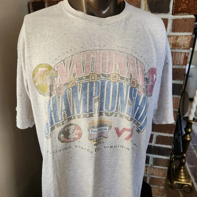Campeonato Nacional BCS Sugar Bowl 2000 Florida State Virginia Tech Talla XL Foto 1 de 4