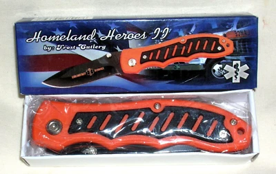 Cuchillo Plegable Frost Cutlery Homeland Heroes 4.5" 16-657EMS Lote de 1 Hoja # 36 Foto 1 de 4