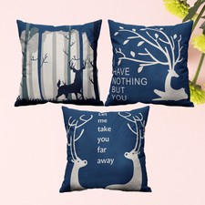 3pcs Throw Pillow Case Simple Comfortable Pillow Cover Cushion Cover for Home
