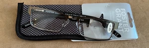 +1.25 Foster Grant black Reading Glasses case slide in case unisex Sampson - Picture 1 of 2