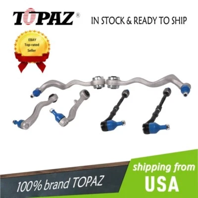 Kit de montaje de brazo de control inferior delantero + barra de amarre de 6 piezas para BMW 525i 528i 530i 540i Foto 1 de 4