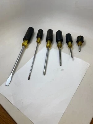 Crescent Screwdriver Set Flat/ Philips Head Cushion Grip USA (Qty-6) PRELOVED! - Image 1 of 4