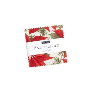 Moda A Christmas Carol Mini Charm Pack By 3 Sisters Holly Poinsettia Fir Cotton - Picture 1 of 4