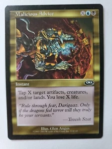 MTG Magic The Gathering Card Malicious Advice Instant Blue Black Planeshift - Picture 1 of 2