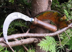 Sichel 9 Grassichel Kräutersichel Druidensichel Ritualsichel Kräuter Eule - Bild 1 von 4