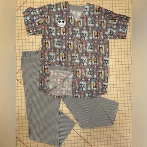 Handmade OOAK Kids Pajamas, Nightmare Before Christmas, size youth XL 14 - Picture 1 of 7