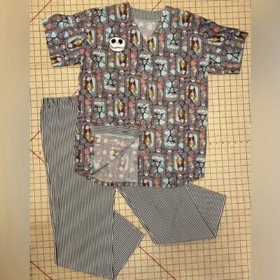 Pijama hecho a mano único para niños, Pesadilla antes de Navidad, talla juvenil XL 14 Foto 1 de 4