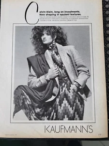 1981 Women's Calvin Klein Santa Fe Leather Jacket vintage clothing fashion ad - Picture 1 of 1