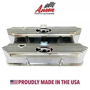 Ford FE Tall Cougar Logo Die-Cast Aluminum Polished Valve Covers- Ansen USA - Bild 1 von 7