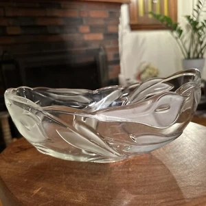 Mikasa Crystal Flair Tivoli Calla Lily Germany Oval Fruit Bowl 10 1/8" Tag - Picture 1 of 9