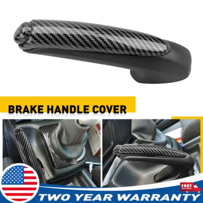 Manija de freno de estacionamiento de fibra de carbono para Honda Civic 2007 2008 2006 2009 2010 2011 Foto 1 de 4