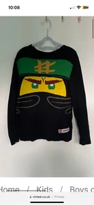 6/8 H&M jumper boys ninjalino lego - Picture 1 of 2