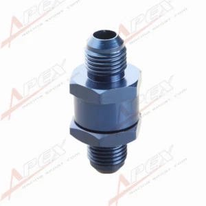 6AN AN6 AN-6 Fuel Non Return One Way Check Valve Petrol Diesel Aluminium Blue - Picture 1 of 4