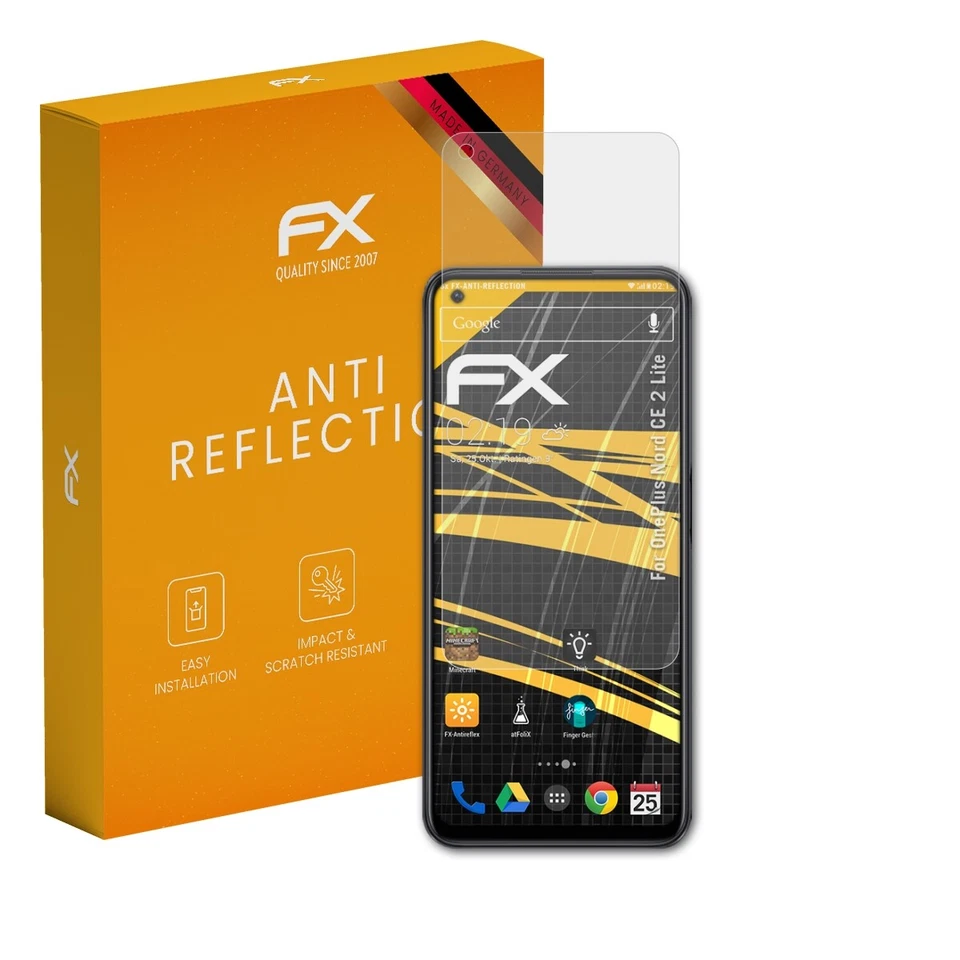 atFoliX 3x Screen Protection Film for OnePlus Nord CE 2 Lite matt&shockproof - Image 1 of 4