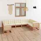 Garden Lounge Set Outdoor Sofa Furniture Wooden Patio Setting 9 Piece Vidaxl