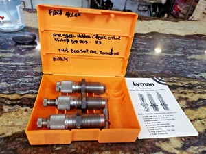 LYMAN CARBIDE 45 ACP / WIN MAG RN SWS 3 DIE SET #7680107 (YTP026865) - Picture 1 of 6