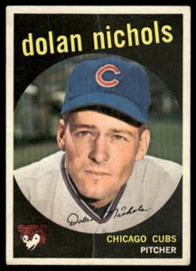 1959 Topps #362 Dolan Nichols Gray/darker back VG/EX - Picture 1 of 2