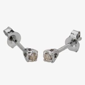 Aretes de diamantes de 0,07 quilates de oro blanco de 14 quilates de segunda mano 4333087 - Imagen 1 de 1