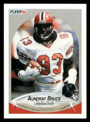 1990 Fleer Aundray Bruce #371 Atlanta Falcons - Image 1 of 2