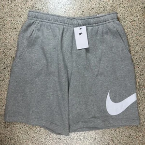 Nike Men's Sportswear Club Grey Graphic Shorts Knee Length BV2721-063 Sz L - Picture 1 of 6
