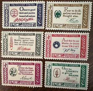 US Stamp #1139 - #1144 MNH Full set American Credo Issue 1960-61 - Picture 1 of 2
