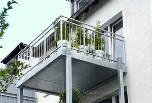 Balkonbau Balkon 4,5 x 2 m Vorstellbalkon Stahl feuerverzinkt - Bild 1 von 6