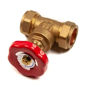 22 mm Messing Absperrschieber Kompression CxC Absperrhahn - Bild 1 von 1